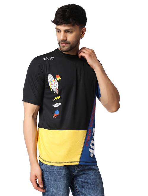 men round neck printed regular t-shirt - 19518715 - Very Small Image - 1