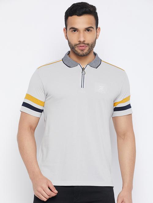 men short sleeves taped polo t-shirt - 19519401 - Very Small Image - 1