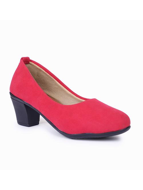 red slip on block heel pump - 19519752 - Very Small Image - 1
