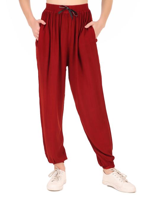 red rayon joggers - 19519912 - Very Small Image - 1