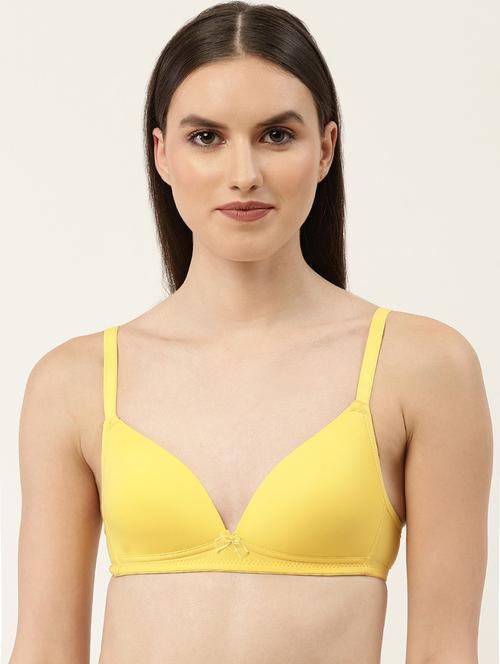 yellow cotton blend tshirt bra - 19520452 - Very Small Image - 1