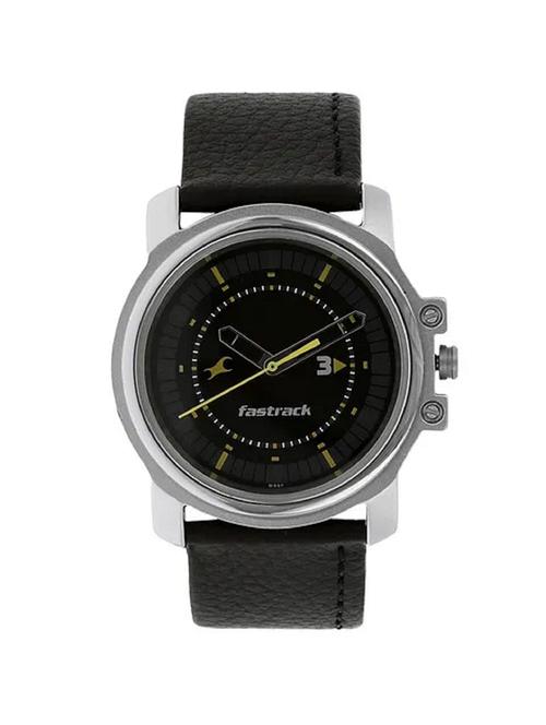 fastrack black dial analog watch -nm3039sl02 - 19521971 - Very Small Image - 1