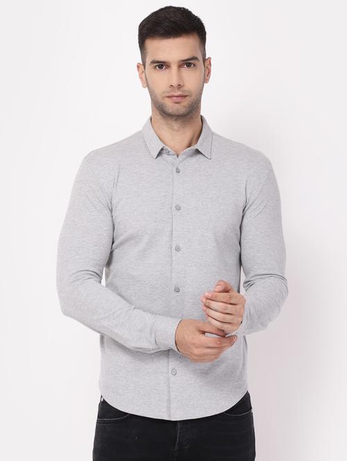 mens self design casual shirt - 19522291 - Very Small Image - 1