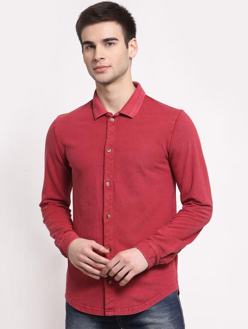 red cotton casual shirt - 19522305 - Very Small Image - 1