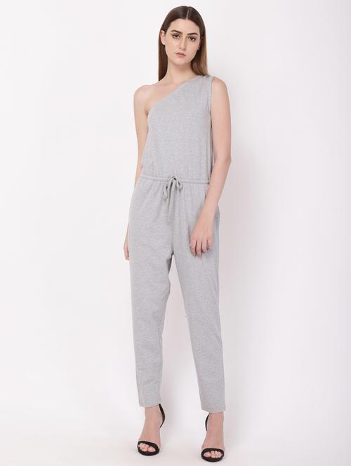 women single shoulder full leg jumpsuit - 19522344 - Very Small Image - 1