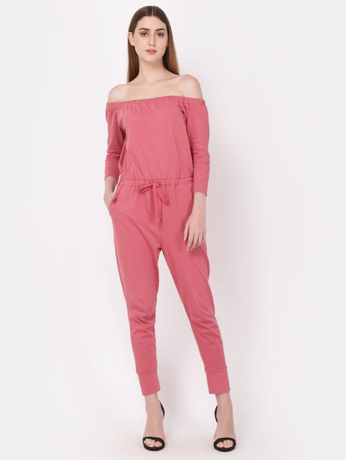 women off shoulder full leg jumpsuit - 19522348 - Very Small Image - 1