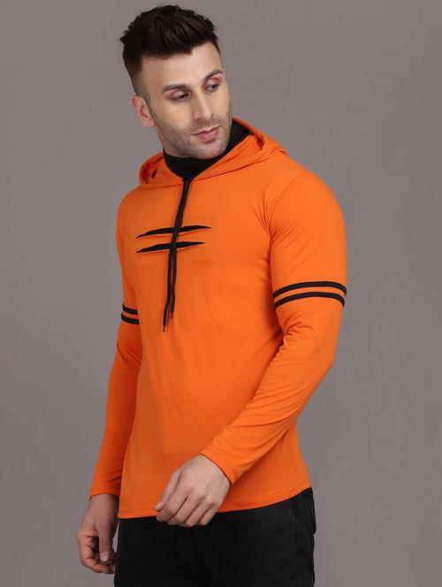 hood neck solid hooded t-shirt - 19522690 - Very Small Image - 1