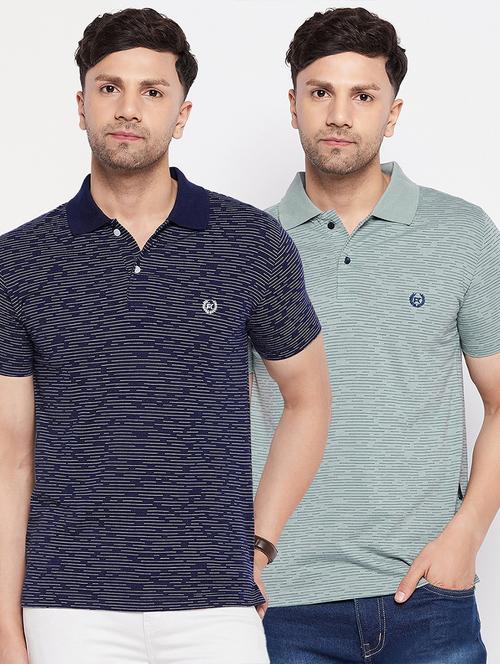 men multi coloured polo neck t-shirt set - 19522791 - Very Small Image - 1