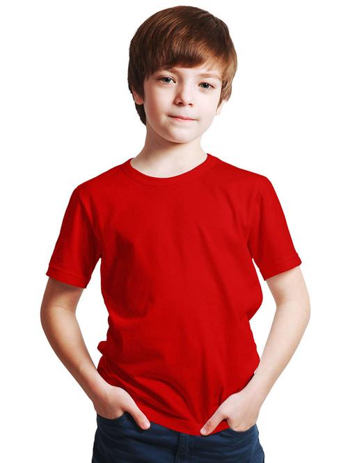 kids round neck solid t-shirt - 19522817 - Very Small Image - 1