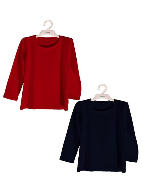 kids round neck solid t-shirt set - 19522918 - Very Small Image - 1
