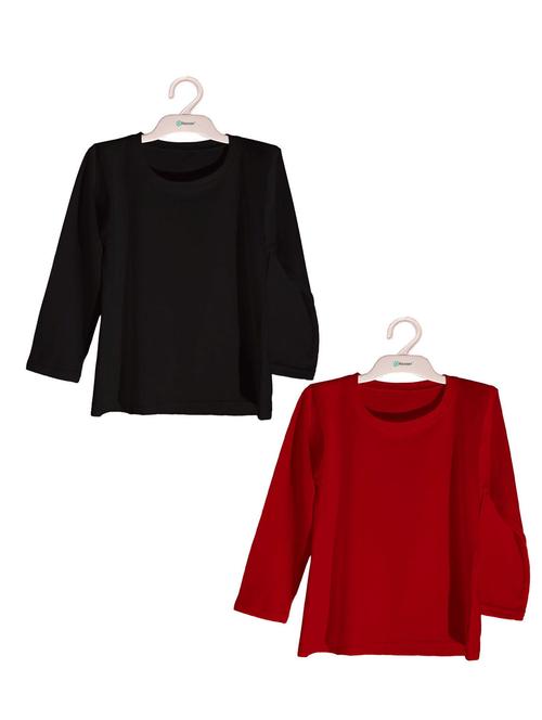 kids round neck solid t-shirt set - 19522922 - Very Small Image - 1