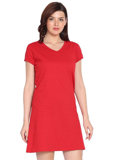 red cotton regular tshirt - 19523331 - Very Small Image - 1