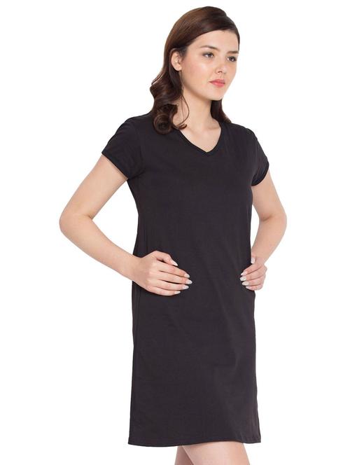 black cotton regular tshirt - 19523334 - Very Small Image - 1