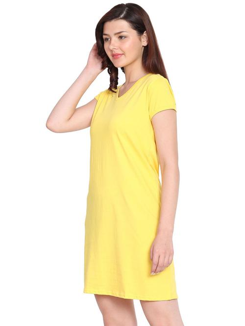 yellow cotton regular tshirt - 19523365 - Very Small Image - 1