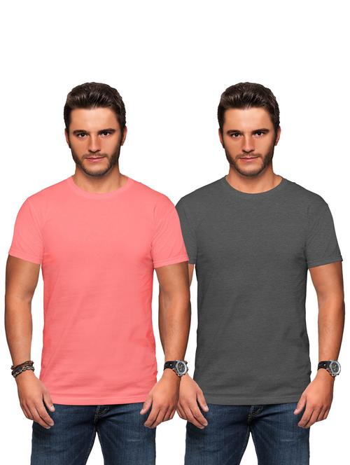 men round neck regular t-shirt set - 19523516 - Very Small Image - 1