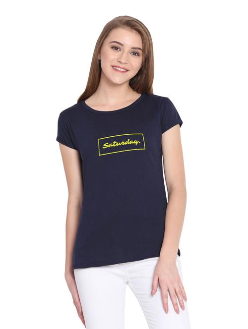 round neck chest printed regular tee - 19523675 - Very Small Image - 1