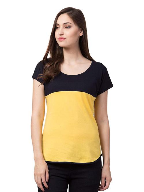 round neck color block regular tee - 19523829 - Very Small Image - 1