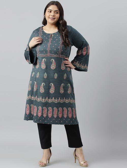 women's flared kurta - 19528142 - Very Small Image - 1
