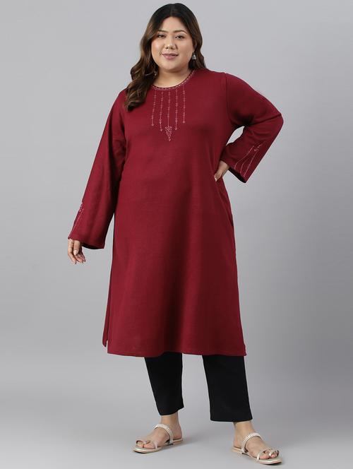 women's straight kurta - 19528145 - Very Small Image - 1