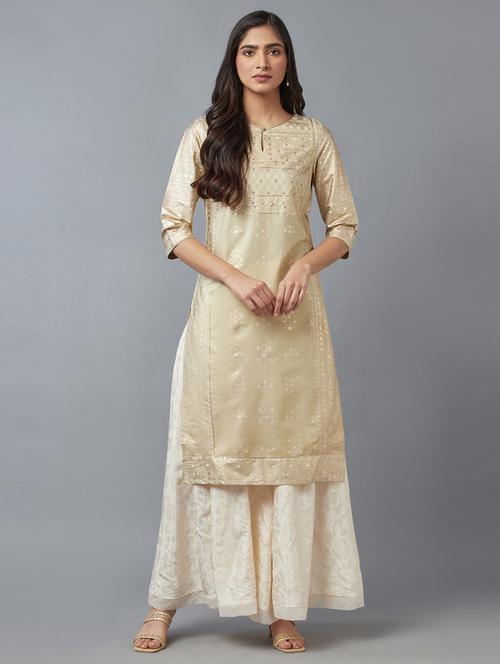key hole neck straight kurta - 19528173 - Very Small Image - 1