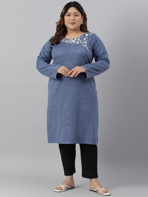 women's straight kurta - 19528207 - Very Small Image - 1