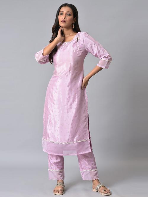 round neck straight kurta - 19528329 - Very Small Image - 1