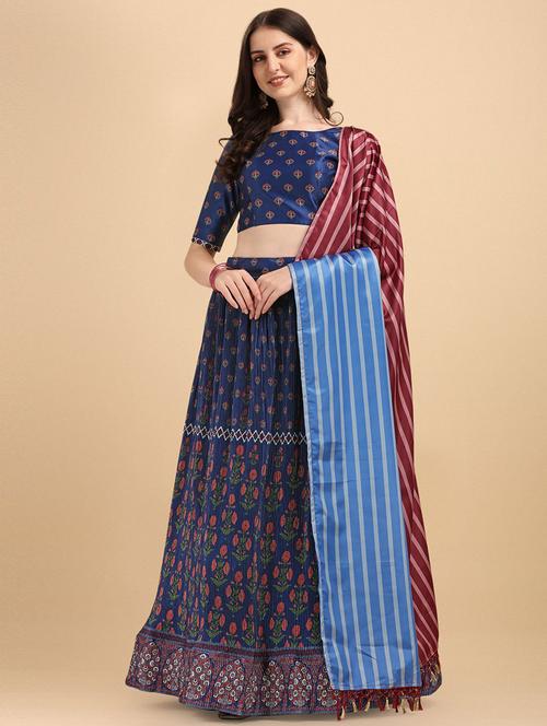 printed lehenga choli with dupatta set - 19528556 - Very Small Image - 1