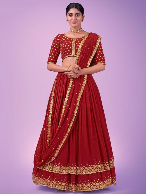 embroidered lehenga choli with dupatta set - 19528597 - Very Small Image - 1