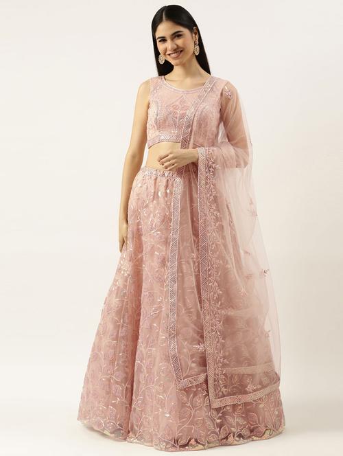 embroidered lehenga choli with dupatta set - 19528600 - Very Small Image - 1