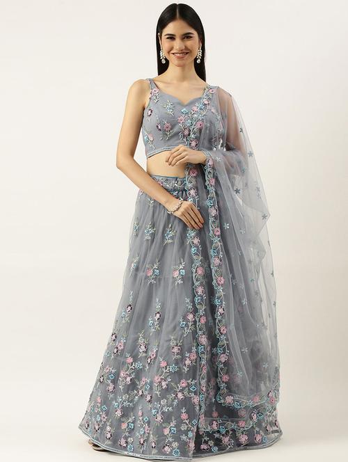 embroidered lehenga choli with dupatta set - 19528604 - Very Small Image - 1