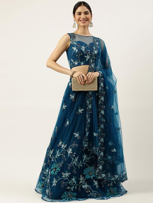 embroidered lehenga choli with dupatta set - 19528616 - Very Small Image - 1