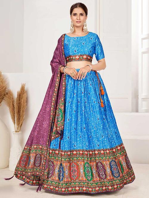 printed lehenga choli with dupatta set - 19528628 - Very Small Image - 1
