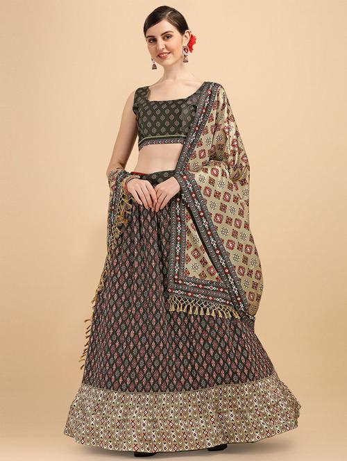 flared lehenga choli with dupatta set - 19528657 - Very Small Image - 1