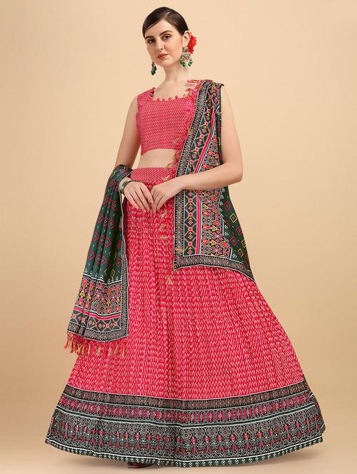 flared lehenga choli with dupatta set - 19528667 - Very Small Image - 1