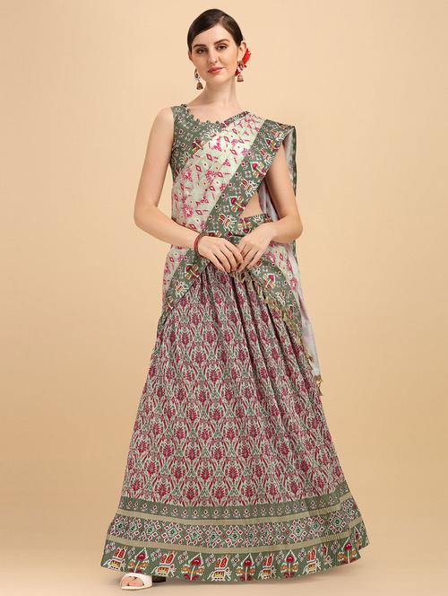 flared lehenga choli with dupatta set - 19528669 - Very Small Image - 1