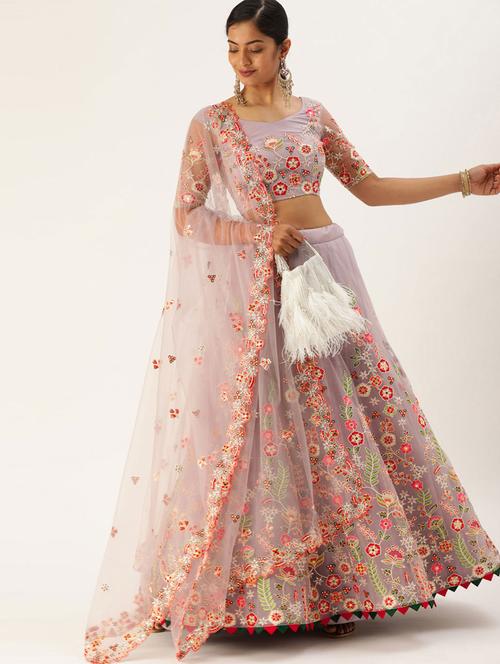 embroidered lehenga choli with dupatta set - 19528726 - Very Small Image - 1