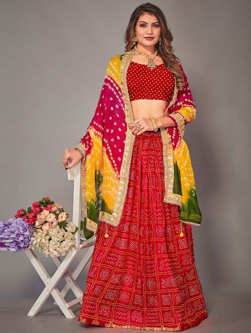 printed lehenga choli with dupatta set - 19528732 - Very Small Image - 1
