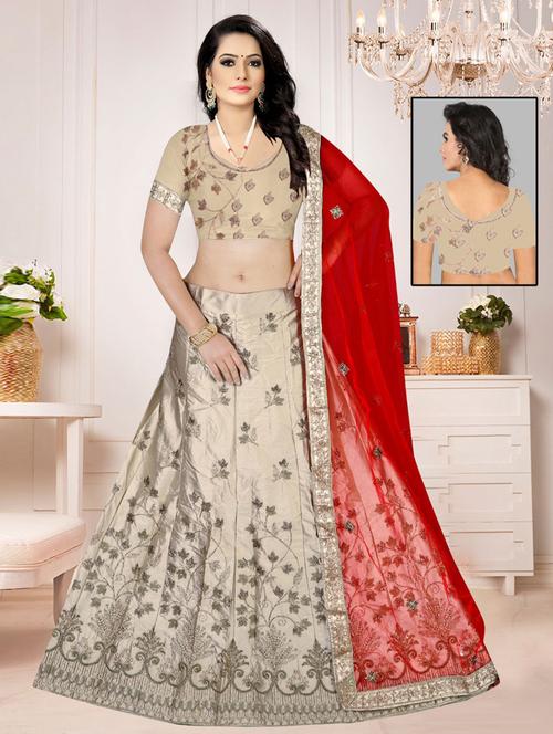 embroidered lehenga choli with dupatta set - 19528753 - Very Small Image - 1