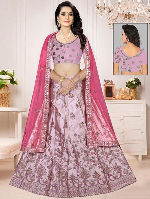 embroidered lehenga choli with dupatta set - 19528755 - Very Small Image - 1