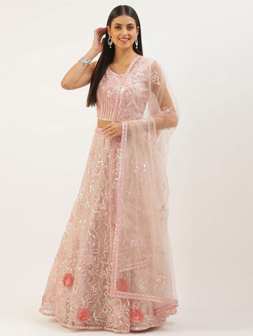 embroidered lehenga choli with dupatta set - 19528781 - Very Small Image - 1