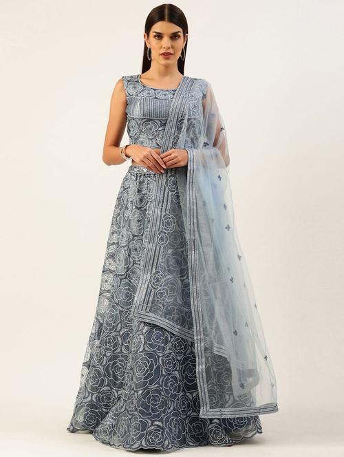 embroidered lehenga choli with dupatta set - 19528789 - Very Small Image - 1