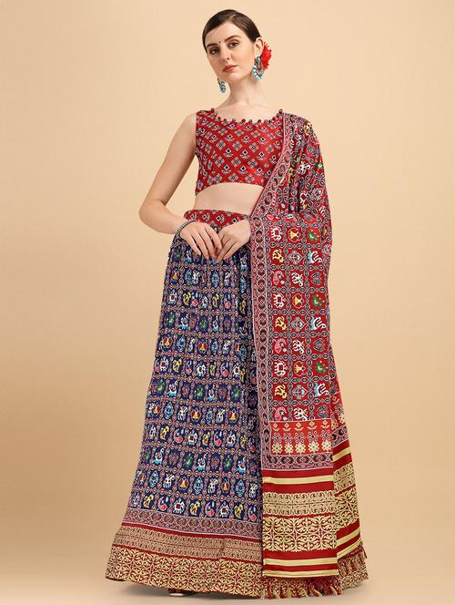 printed lehenga choli with dupatta set - 19528803 - Very Small Image - 1