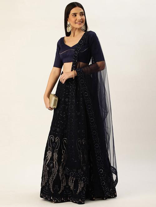 embroidered lehenga choli with dupatta set - 19528834 - Very Small Image - 1