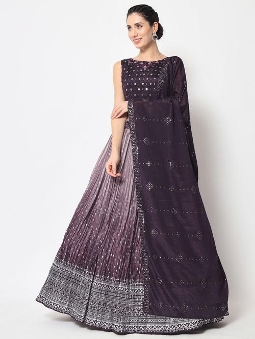 embroidered lehenga choli with dupatta set - 19528835 - Very Small Image - 1