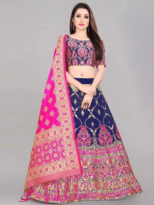 self design unstitched lehenga - 19528897 - Very Small Image - 1