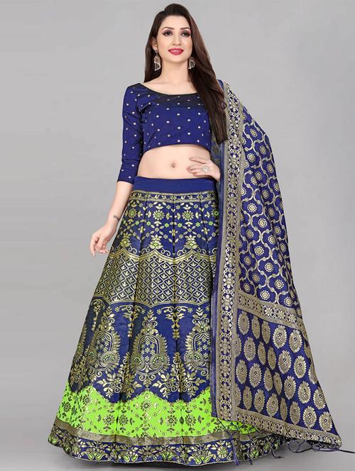 banarasi lehenga choli with dupatta set - 19529009 - Very Small Image - 1
