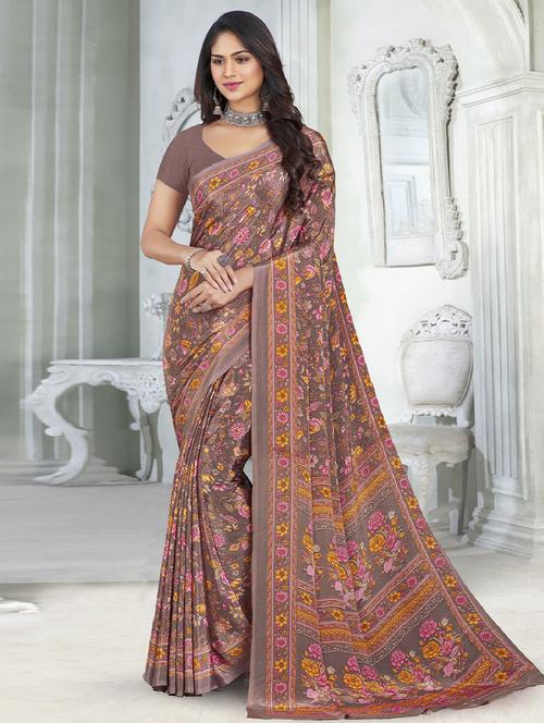 self designed printed saree - 19529220 - Very Small Image - 1