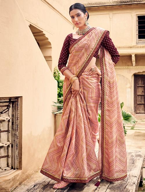 self designed printed saree - 19529277 - Very Small Image - 1