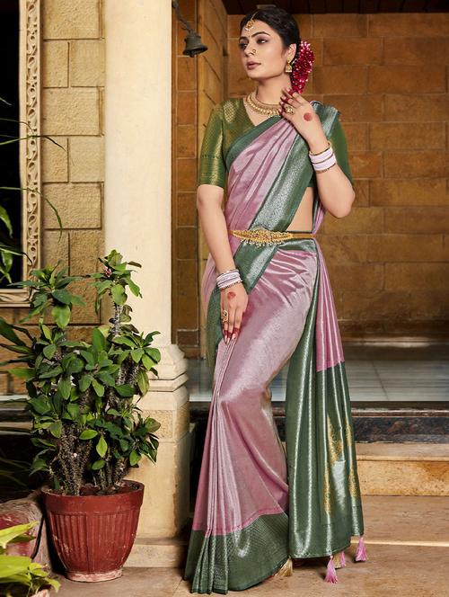 self designed woven saree with blouse - 19529367 - Very Small Image - 1