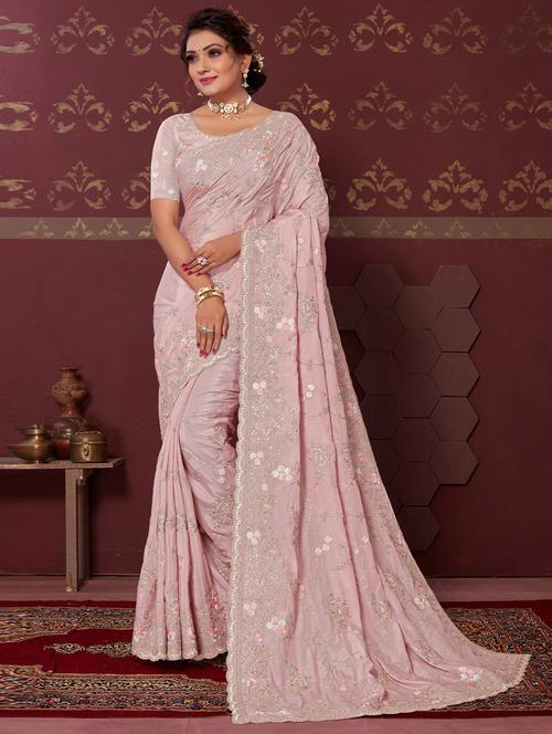 self designed embroidered saree - 19529453 - Very Small Image - 1